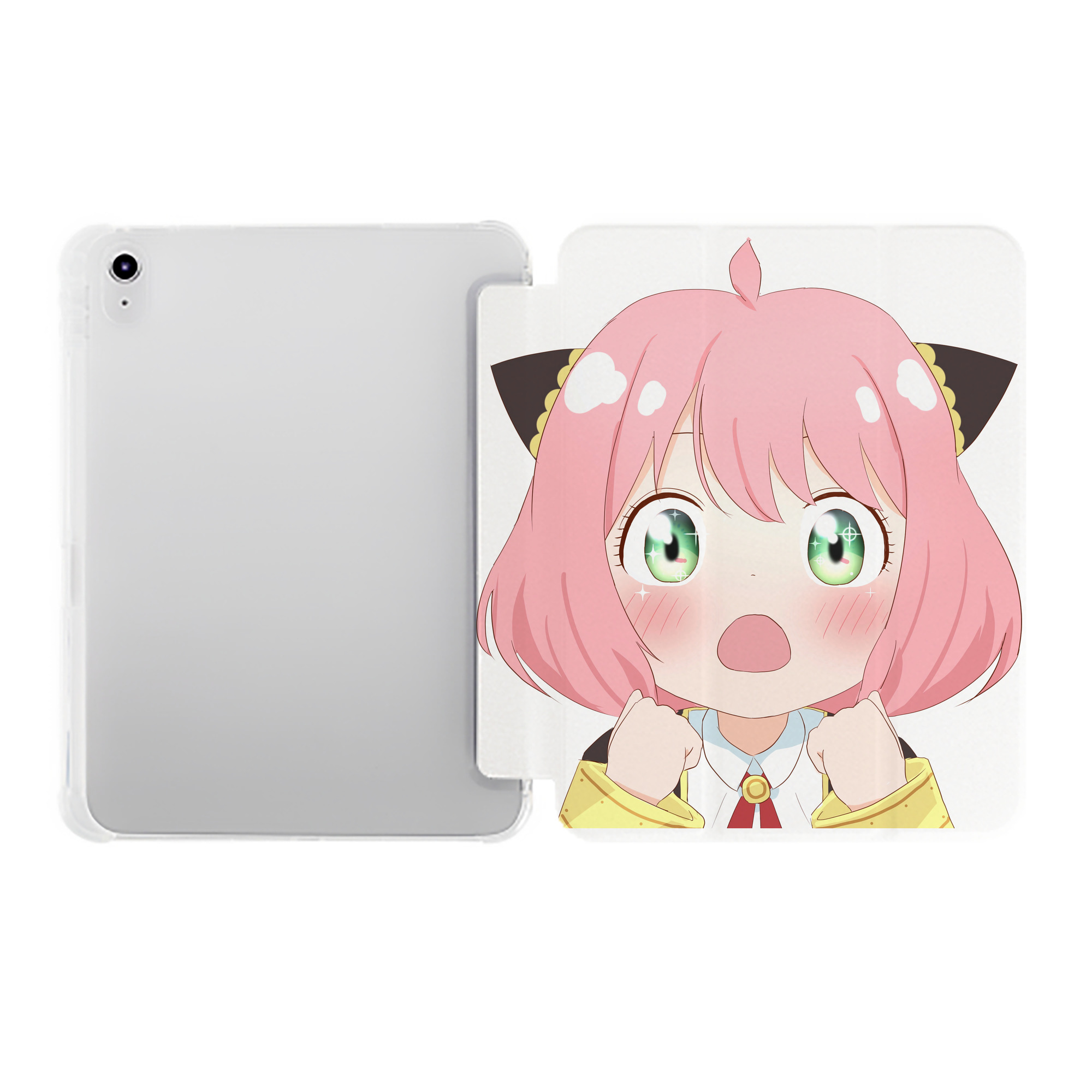 （画像用） SPY×FAMILY间谍家家酒 IPad ケース ペン収納付き 三つ折りスタンド PUレザー×シリコン 対応機種9.5/10.5/10.9インチ